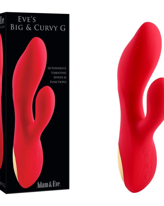 Adam & Eve Eve's Big Curvy G Rabbit Vibrator - Red