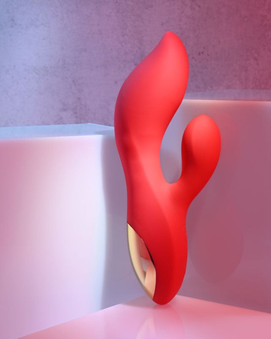 Adam & Eve Eve's Big Curvy G Rabbit Vibrator - Red