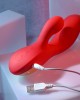 Adam & Eve Eve's Big Curvy G Rabbit Vibrator - Red