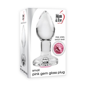 Adam & Eve Small Pink Gem Glass Plug