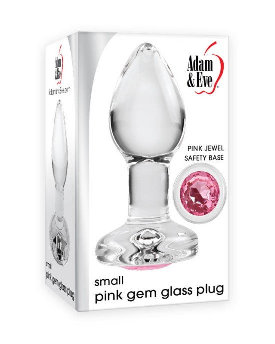 Adam & Eve Small Pink Gem Glass Plug