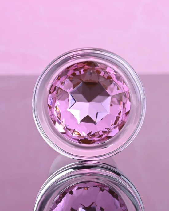 Adam & Eve Small Pink Gem Glass Plug