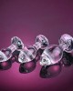 Adam & Eve Pink Gem Glass Plug Set - Set of 3 Sizes