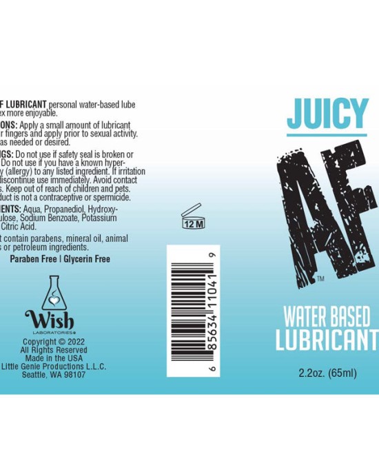 Juicy AF Water Based Lubricant - 59ml