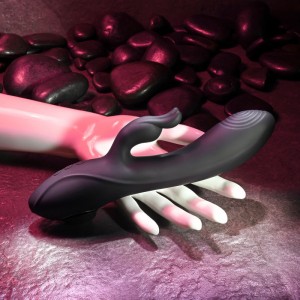 Evolved Rabbit Hole Triple Stim G-Spot & Suction Vibe - Black