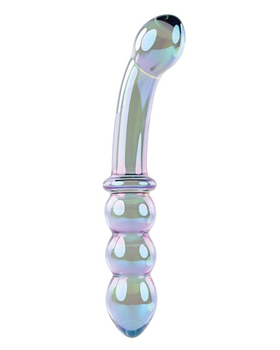 Gender X Lustrous Galaxy Double Ended Glass Wand - Blue/Violet