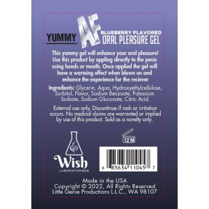 Yummy AF - Blueberry Flavoured Oral Pleasure Gel - 65ml