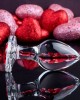 Adam & Eve Red Heart Gem Medium Glass Butt Plug - Clear