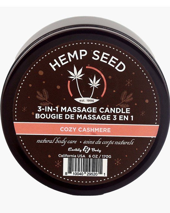 Hemp Seed 3-In-1 Massage Candle - Cozy Cashmere -170g