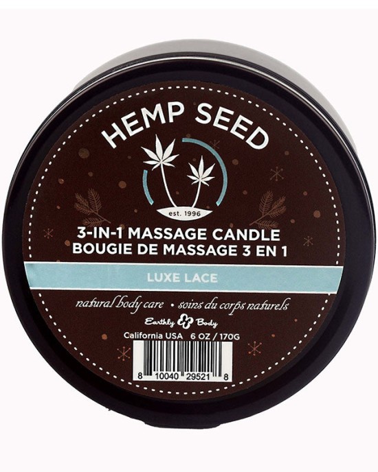 Hemp Seed 3-In-1 Massage Candle - Luxe Lace - 170g