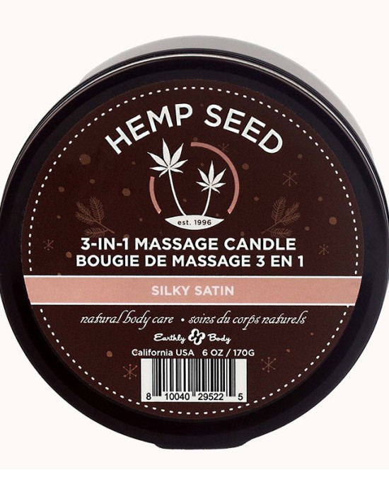 Hemp Seed 3-In-1 Massage Candle - Silky Satin - 170g