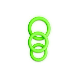 Ouch! Glow In The Dark Cock Ring Set - Set of 3