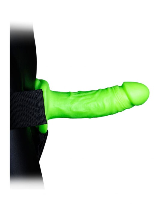 Ouch! Glow In The Dark Realistic 6 Inch Hollow Strap-on Harness