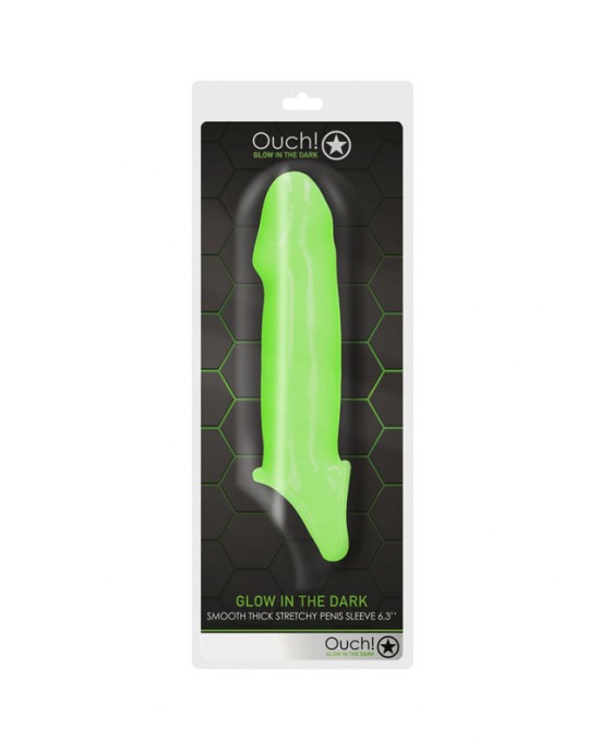 Ouch! Glow In The Dark Smooth Thick Stretchy Penis Sleeve