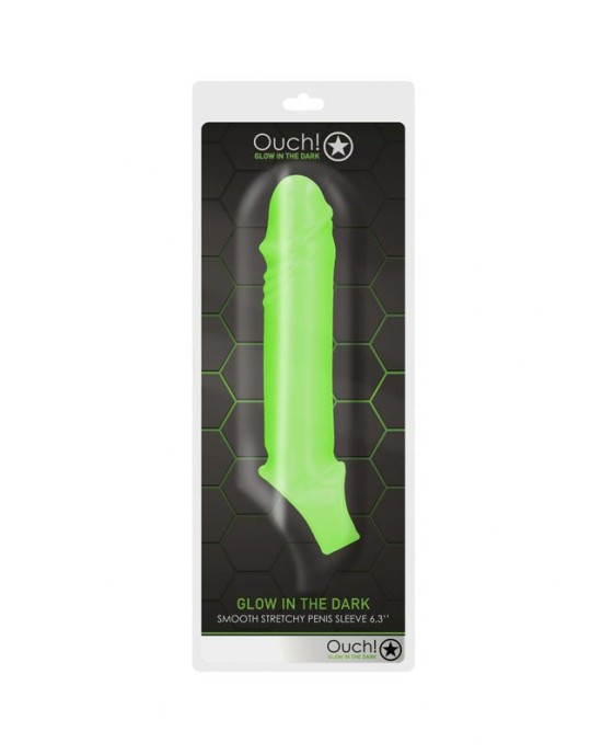 Ouch! Glow In The Dark Smooth Stretchy Penis Sleeve