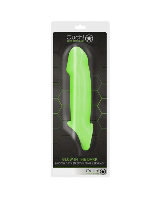 Ouch! Glow In The Dark Smooth Thick Stretchy Penis Sleeve