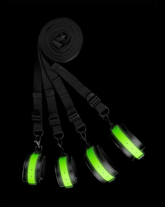 Ouch! Glow In The Dark Bed Bindings Restraint Kit