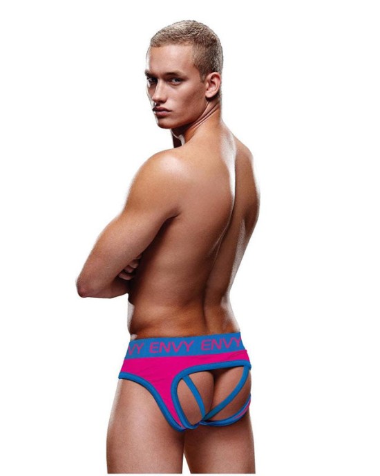 Envy Solid Jock - Pink/Blue - L/XL