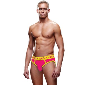 Envy Solid Jock - Pink/Yellow - L/XL