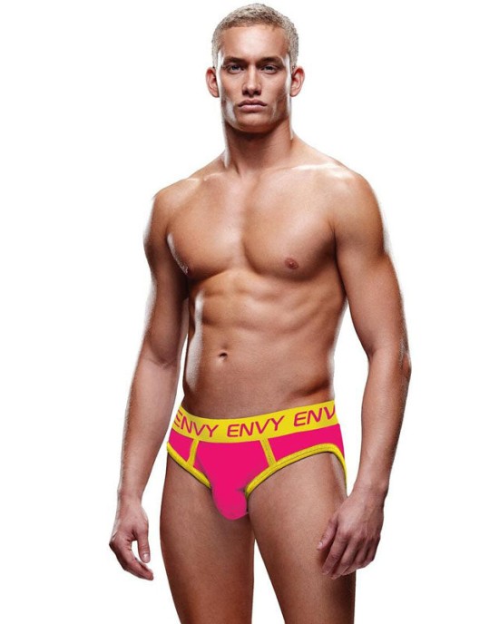 Envy Solid Jock - Pink/Yellow - L/XL