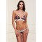 Baci White Label Grey Floral & Lace Bra & Side Tie Panty Set - M/L