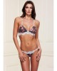 Baci White Label Grey Floral & Lace Bra & Side Tie Panty Set - S/M