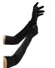 Baci White Label Satin Opera Gloves - Black