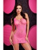 Lapdance Leopard Lace Mini Dress - Pink - OS