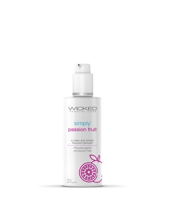 Wicked Simply Aqua Passion Fruit Flavoured Water Based Lubricant - 70ml