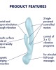 Satisfyer Triple Oh Rabbit Vibrator - Light Blue