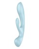 Satisfyer Triple Oh Rabbit Vibrator - Light Blue