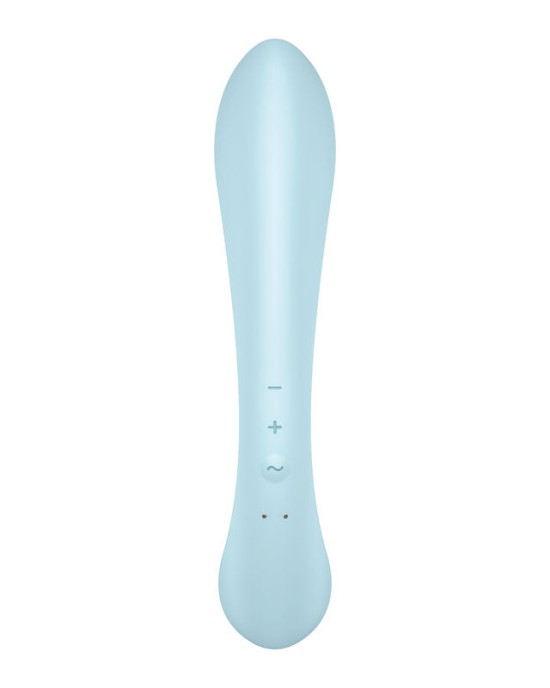 Satisfyer Triple Oh Rabbit Vibrator - Light Blue