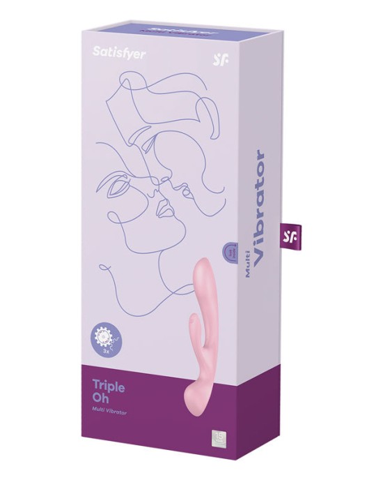 Satisfyer Triple Oh Rabbit Vibrator - Pink