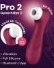 Satisfyer Pro 2 Gen 3 Clitoral Stimulator with App Control - Wine Red