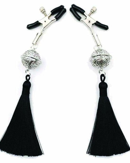 Sexy AF - Couture Black Tassle Nipple Clamps