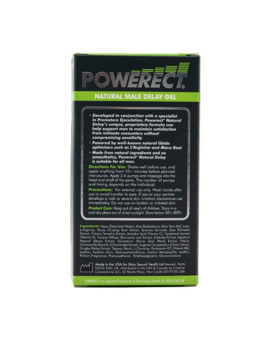 Powerect Natural Delay Serum Gel - 30ml