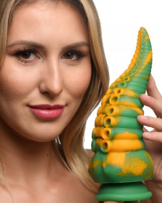 Creature Cocks Monstropus Tentacled Monster Fantasy Dildo - Green/Yellow