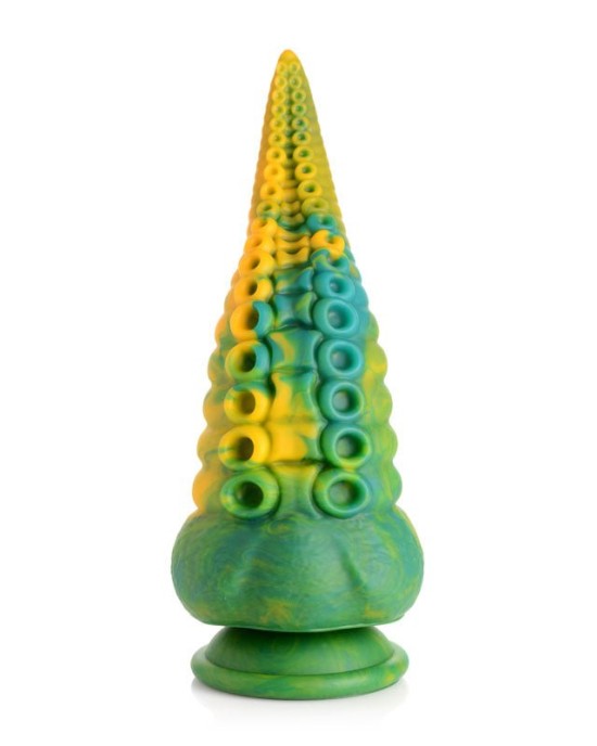 Creature Cocks Monstropus Tentacled Monster Fantasy Dildo - Green/Yellow