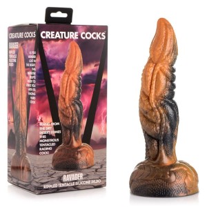 Creature Cocks Ravager Rippled Tentacle Fantasy Dildo - Coloured