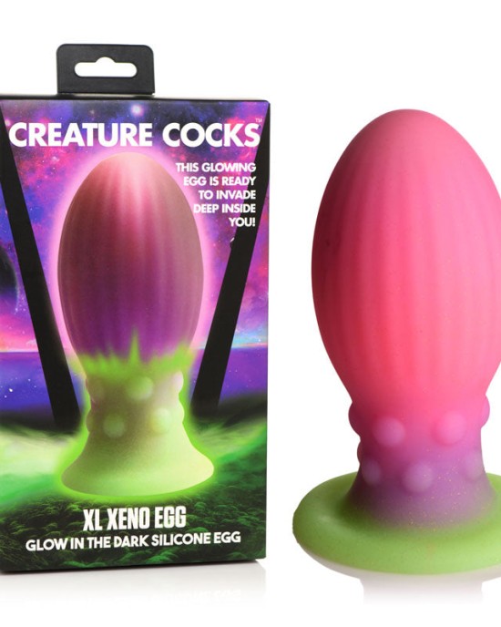 Creature Cocks XL Xeno Fantasy Egg - Pink Glow in Dark