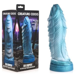 Creature Cocks Sea Serpent Blue Scaly Fantasy Dildo