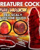 Creature Cocks Fire Dragon Red Scaly fantasy Dildo