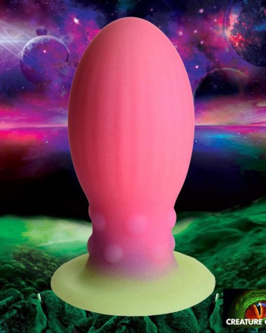 Creature Cocks Large Xeno Fantasy Egg - Pink Glow in Dark