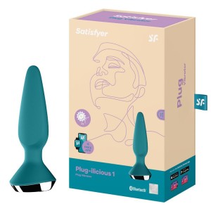 Satisfyer Plug-ilicious 1 - Teal Vibrating Butt Plug with App Control