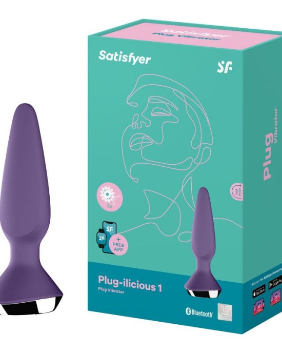 Satisfyer Plug-ilicious 1 - Purple Vibrating Butt Plug with App Control