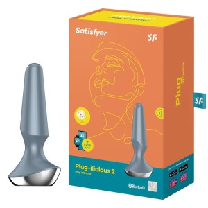 Satisfyer Plug-ilicious 2 - Ice Blue Vibrating Butt Plug with App Control