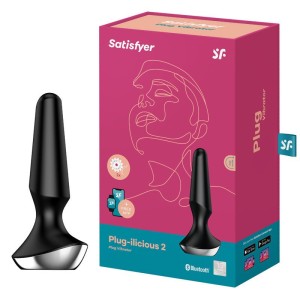 Satisfyer Plug-ilicious 2 - Black Vibrating Butt Plug with App Control