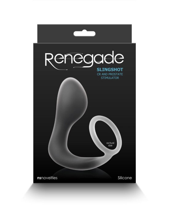 Renegade Slingshot - Anal Plug with Cock Ring - Black