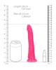 RealRock 7 Inch Slim Glow in the Dark Neon Dildo - Pink