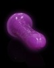 RealRock 7 Inch Slim Glow in the Dark Neon Dildo - Purple